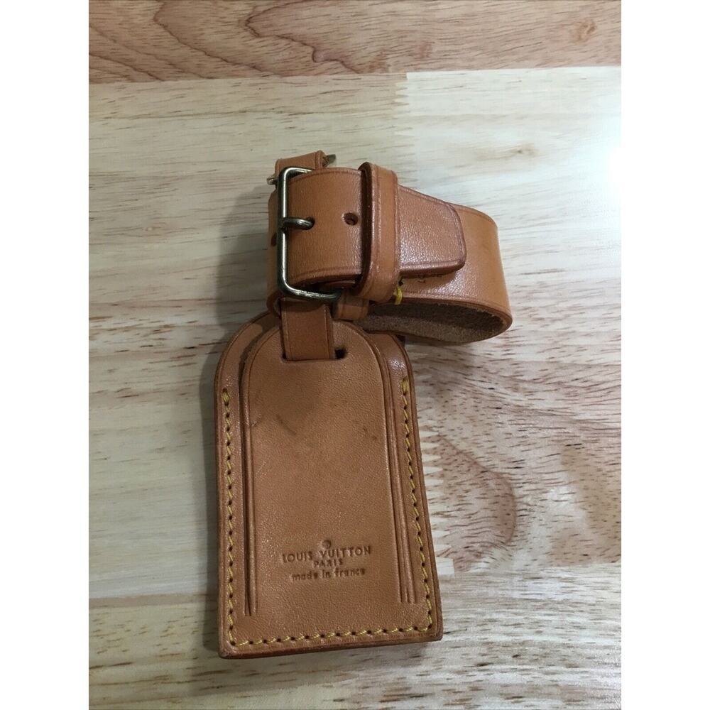 Vintage Louis Vuitton Vachetta Leather Luggage Name Tag